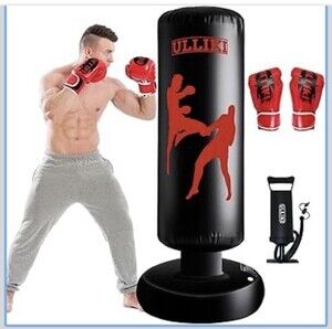 ULLIKI Punching Bag Set with Gloves and Pump